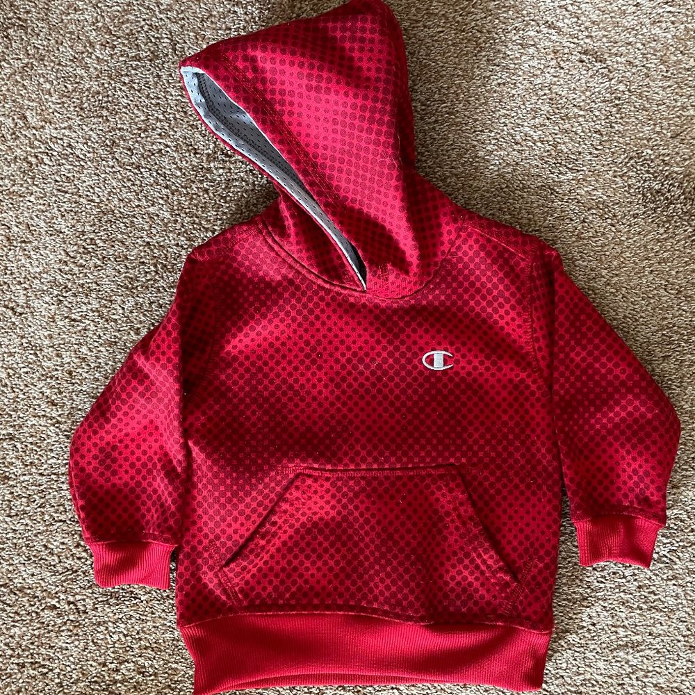 Champion red hooded jacket 2T
